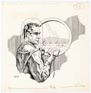 Roy G. Krenkel Analog Science Fiction - Fact November 1961 Page 54 Illustration Original Art (Street & Smith, 1961... | Heritage