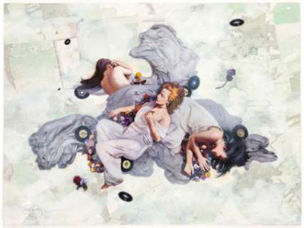 Carl Lundgren Rock and Roll Dreams Painting Original Art (2018). A delicate painting by Carl Lundgren, who is well - | Heritage