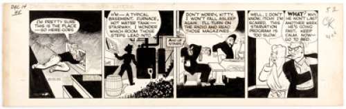 Chester Gould Dick Tracy Daily Comic Strip Original Art dated 12-14-45 (Chicago Tribune Syndicate, 1945).  Junior - | Heritage