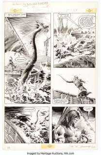 John Buscema and Rudy Nebres The Savage Sword of Conan #101 Story Page 48 Original Art (Marvel, 1984). Conan and - | Heritage