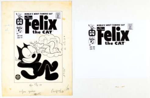 Joe Oriolo Pat Sullivan‘s Felix the Cat #108 Cover Original Art (Harvey, 1960)....