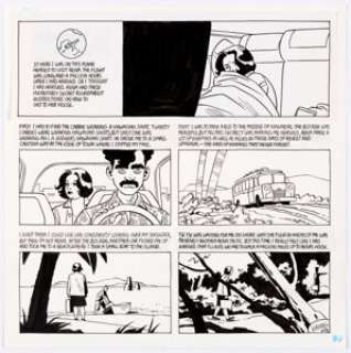 Jaime Hernandez Love and Rockets #20 Story Page 4 Original Art (Fantagraphics, 2007). Maggie travels by plane, - | Heritage