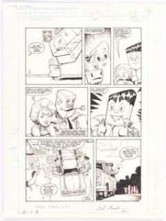 Arthur Adams Gumby’s Summer Fun Special #1 Story Page 8 Original Art (Comico, 1987). Gumby and Pokey are both - | Heritage
