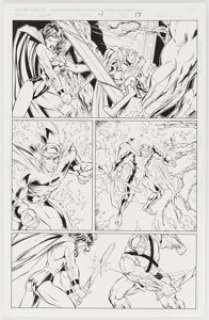 Deodato Studios Journey Into Mystery #-1 Story Page 17 Original Art (Marvel, 1997). Sif and Balder defend the -
