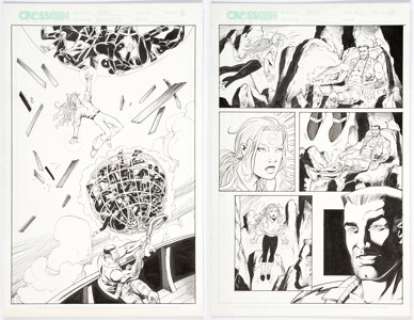 Sigil - #20 Story Pages 16 and 20 Original Art Group of 2 (GrossGen, 2002).