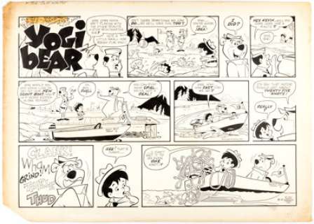 Gene Hazelton | Yogi Bear Sunday Comic Strip Original Art dated 11-12-67 (McNaught Syndicate, 1967). | Heritage