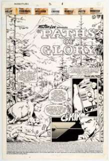 Brent Anderson and Scott Williams - Strikeforce: Morituri #3 Story Page 1 Original Art (Marvel, 1987).
