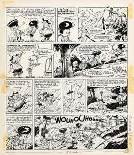 Greg | Les As, planche n°3 à l’encre de Chine et… | AZ auction