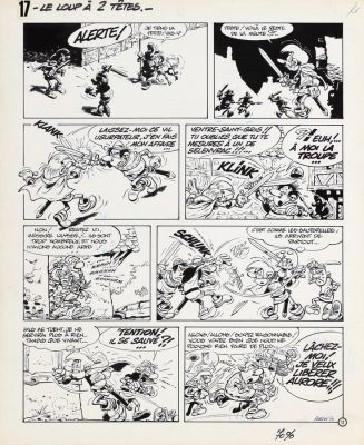 Seron | Lot 103 - Les Centaures, planche n°17 à l’encre de Chine… | AZ auction