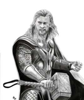 Diego Septiembre | Original Charcoal And Graphite Drawing  - THOR: RAGNAROK | Catawiki
