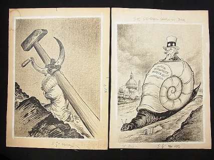 101: Bruce Russell Pulitzer Prize Winner PAIR of Compos | Hess Fine Auctions