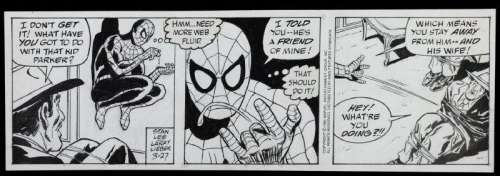 The Amazing Spider-Man Original Comic Strip Art 3-27-1990 | Goldberg Coins & Collectibles