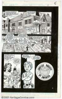 Todd McFarlane and Tony de Zuniga - Original Art for Infinity, Inc. #27, page 5 and #35, page 3 (DC, 1980s). Two - | Heritage