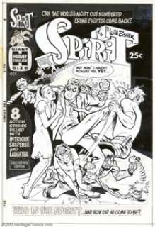 Will Eisner - Production Cover Art for The Spirit #1 (Harvey, 1966). Alas, this spectacular Will Eisner Spirit - | Heritage
