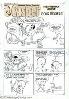 Warren Kremer - Original Art for Casper the Friendly Ghost #8, Complete 5-page Story, "Gold Diggers" - | Heritage