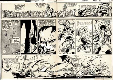 Joe Kubert - Showcase #86 P 13-14 Dps (Firehair Battles the Evil Black Eagle Throughout!) 1969