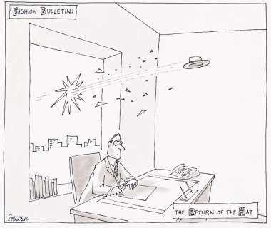 (NEW YORKER) JACK ZIEGLER (1942 - 2017) Fashion Bulletin: The Return of the Hat. | Swann Galleries