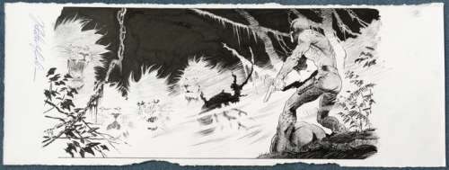 Original Art Double Spread Page By Vatche Mavlian | Moonstone  - The Phantom : Man-Eaters  - Pages 38 & 39  - (2006) | Catawiki