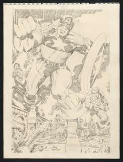 Captain America and Bucky Illustration by Jack Kirby