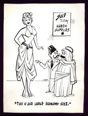 Economy Size Gag Cartoon by Scott Shadburne | eBay US (Buy It Now)