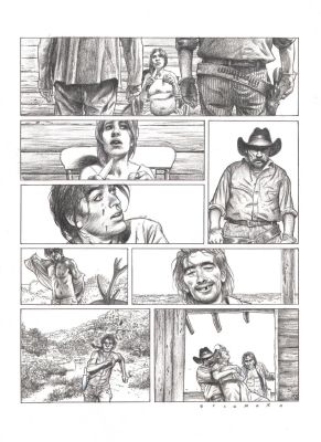 Sicomoro Eugenio | Planche originale 32 du SACRIFICE DES AIGLES par Eugenio SICOMORO | Galerie Napoléon