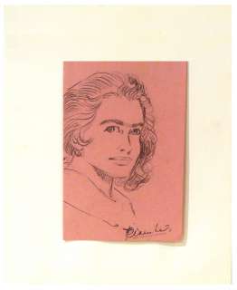 Craenhals - dessin original sur papier épais rose Ã  la mine de plomb 10,5 x 15,5 cm [...] | Arthema Auction