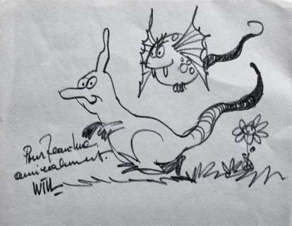 Will/Dessin original illustrant 2 monstres. Dédica… | Dagoty