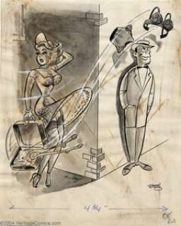 Dave Berg - Original Art Girlie Magazine Illustration (1950s). Best known for his work on Mad Magazine, Dave Berg - | Heritage