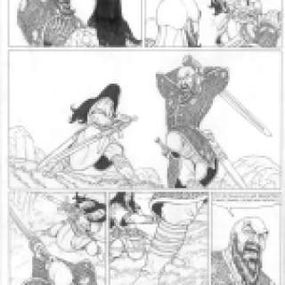 Jérôme Lereculey | ARTHUR, tome 5, page 8 32 x 50 cm, encre de chine | A la marge