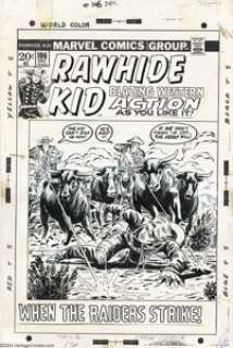Larry Lieber and George Roussos - Original Cover Art for The Rawhide Kid #106 (Marvel, 1972). The Rawhide Kid is - | Heritage