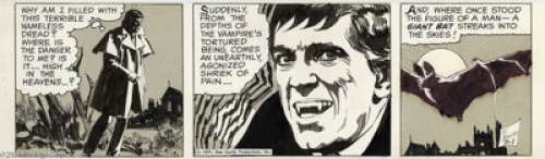 Ken Bald - Dark Shadows Daily Comic Strip Original Art, dated 7-1-71 (Dan Curtis Productions Inc., 1971). Barnabas - | Heritage