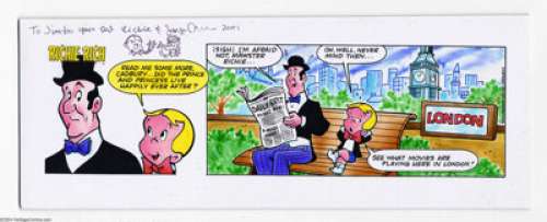Gallagher/White/Pacheco - Richie Rich Daily Comic Strip Hand-Colored Print (undated). Signed and remarqued Richie - | Heritage