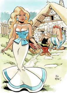 Félix Meynet | Astérix, dessin original Ã  l’encre de chine et aux encres de couleurs en hommage Ã  Albert Uderzo. Di… | Septimus