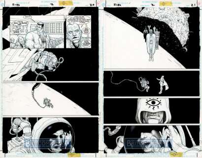 Frank Quitely - Flex Mentallo 2 Pgs 20 & 21 By Frank Quitely Issue 2 Page 20 + 21