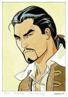 Enrico Marini | Le Scorpion, dessin original Ã  l’encre de chine et Ã  l’aquarelle. Dimensions : 30 cm x 22,5 cm. | Septimus