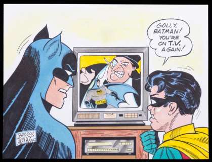 Original Color Batman and Robin Drawing By Sheldon "Shelly" Moldoff | Goldberg Coins & Collectibles