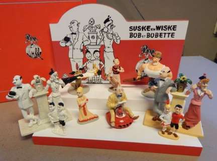 Vandersteen, Willy - Beeldjes Pixi - Meest Complete reeks + Base + Bloempot scène (Polychroom & Monochroom) - (2017) | Catawiki