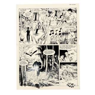 Felicisimo Coria (Né En 1948) | Bob Morane. Dragon des Fenstone. Planche n°37. Edition Lombard. Encre de Chine Signé 34,8 x 47,2 cm | HVMC