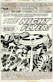 Dan Green Jack Kirby - Captain America #213 P 1 Splash (Arguably the Best Cap Splash Kirby Ever Drew From His 1970S Return!) 1977
