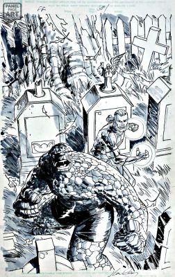 Ron Garney | Fantastic Four 605 Cover | Panel Page Art