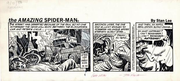 Fred Kida | Amazing Spider-Man Daily Strip 9-10-83 (Signed B Y John Romita Sr!) | Romitaman