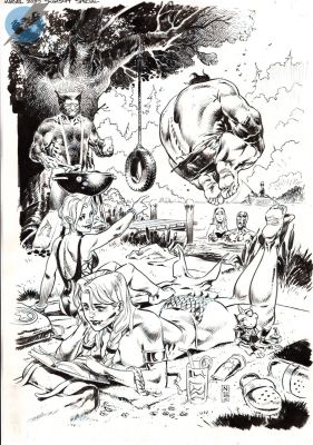 Nic Klein | Marvel Swimsuit Special 2025 Issue 1 Page Pinup | Felix Comic Art