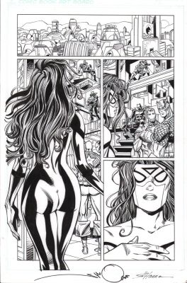 Scott Hanna | Avengers #29 P.2 - Spider-Woman Jessica Drew - Signed Hanna & Simonson - 2012 | Anthony’s Comic Book Art