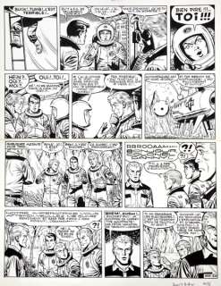 Hubinon | Buck Danny, planche n°3 Ã  l’encre de Chine de l’… | Banque Dessinée