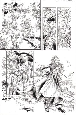 Jay Leisten | Marvel 1776 #2 P.1 - Revolutionary Wanda & Cap - Signed - 2025 | Anthony’s Comic Book Art