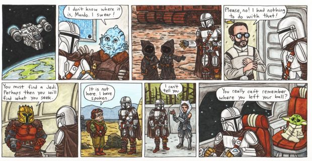 Jeffrey Brown | The Mandalorian And Child Page 26-27 - Lost Toy | Scott Eder