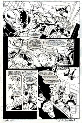 Dick Giordano | Spider-Man / Punisher: Family Plot #1 P 36 (Spider-Man & Punisher Battle Tombstone!) 1995 | Romitaman