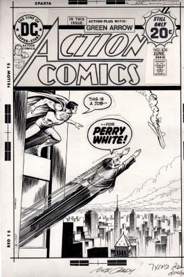 Nick Cardy | Cardy, Nick - Action Comics #436 Cover, Superman...And Super Powered Perry White! 1974 | Cool Lines Art