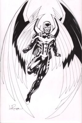 Greg Larocque | Archangel Full Figure Flying Commission - Signed | Anthony’s Comic Book Art