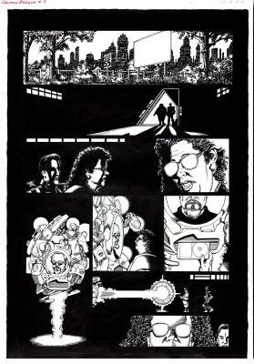 George Perez | Crimson Plague #3 P 1 (Lush Perez Pencils & Inks! Incredible First Panel Inking!) 2000 | Romitaman